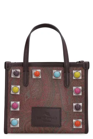 Globetrotter mini tote bag with studs