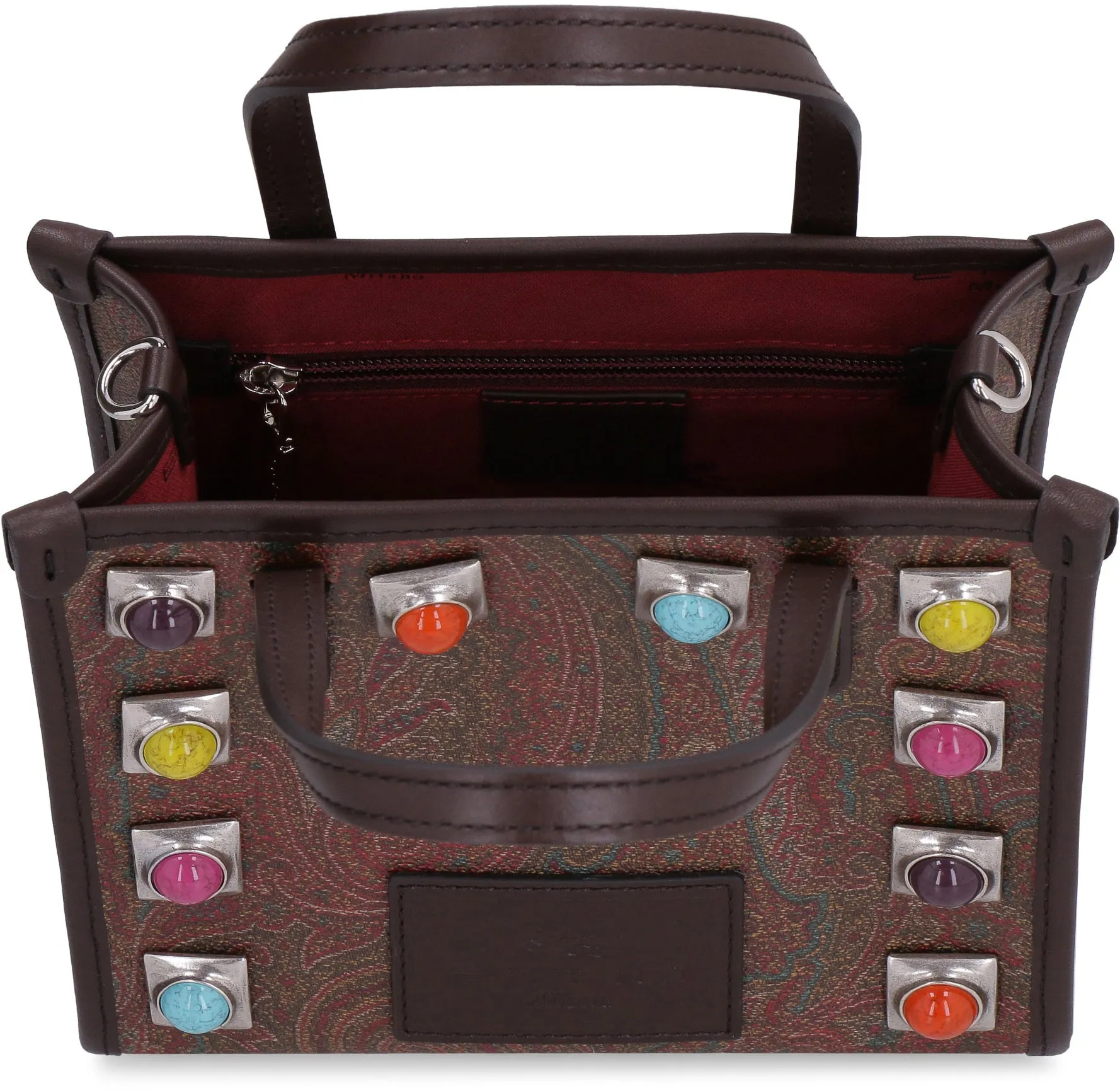Globetrotter mini tote bag with studs