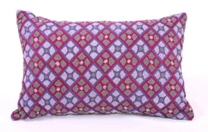 Graphic Argyle French Knots Pillow - Sabira Collection