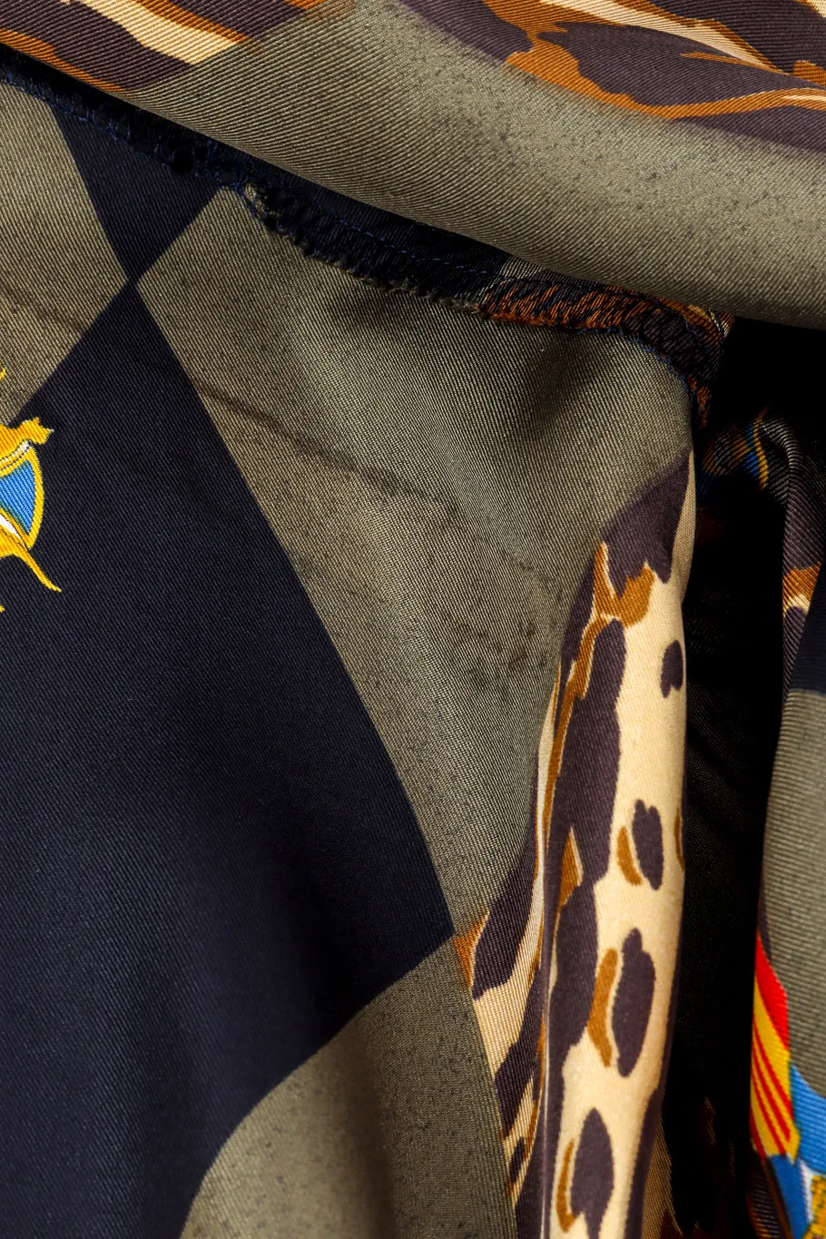 Graphic Harlequin Silk Blouse