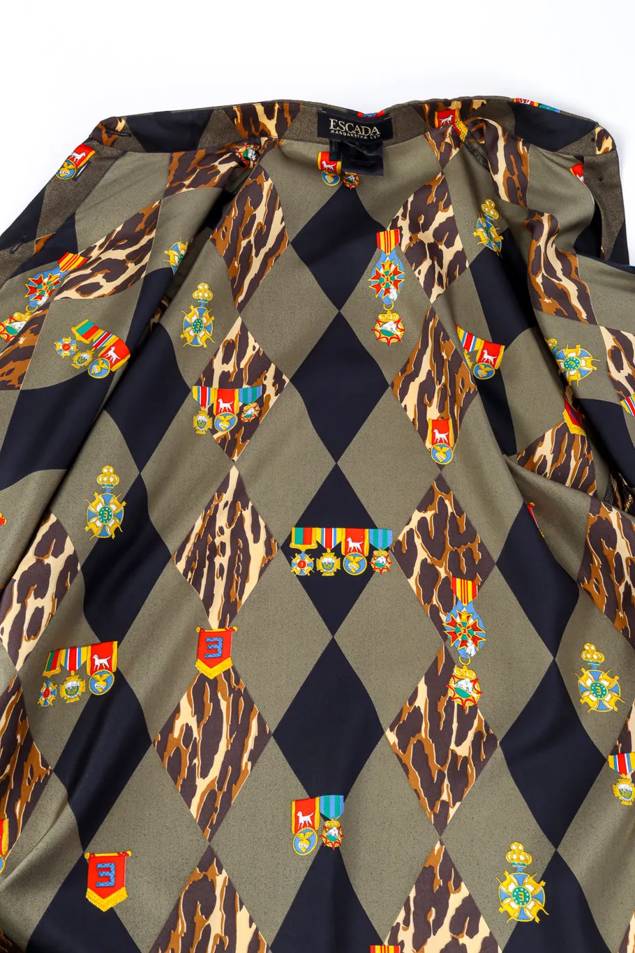 Graphic Harlequin Silk Blouse