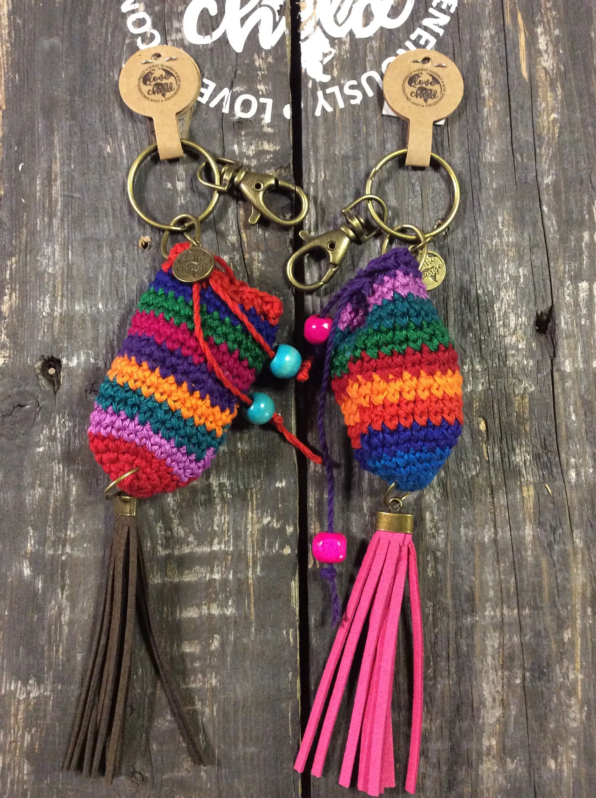 Guatemalan Hand-Crochet Essential Oil Purse Bag Charm