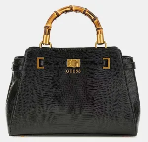 Guess Sibel 2 Python Print Bamboo Handle In Black For Women