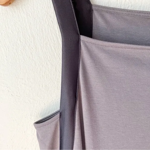 Hanro Thea Grey Silk Trim Tank Night Gown