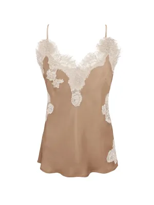 Harper Bias Cami - Dune Sand/Pearl