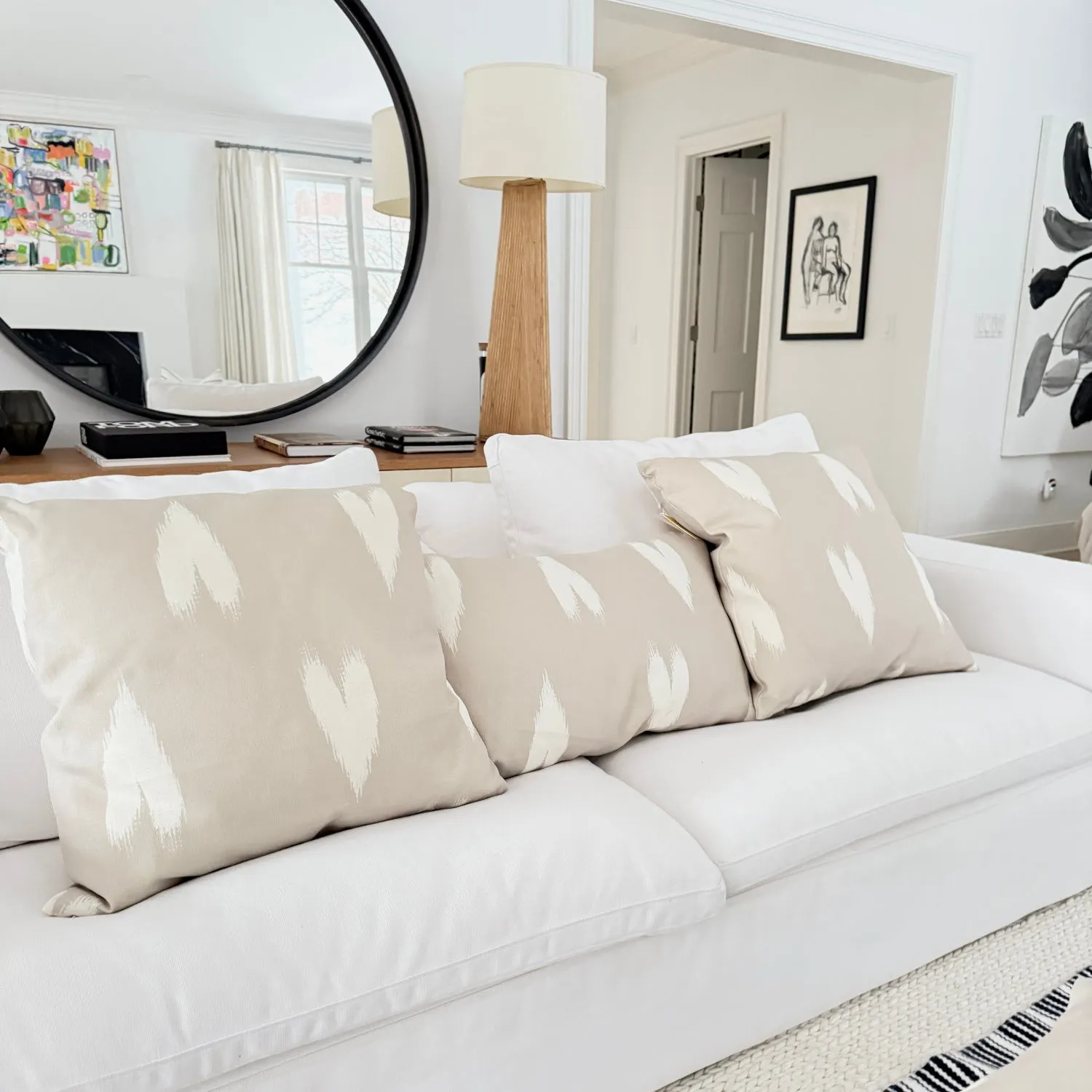 Heart Ikat Pillow