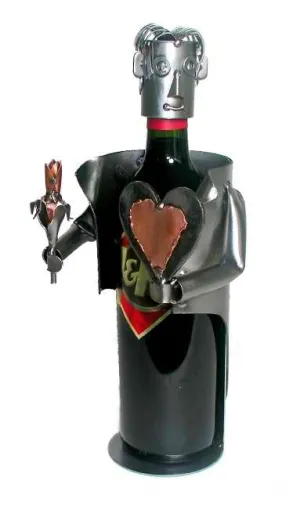 Hearts & Flowers Male Wine Bottle Holder