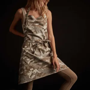 Heavy Jersey Camo Chef's Apron - Desert Camo