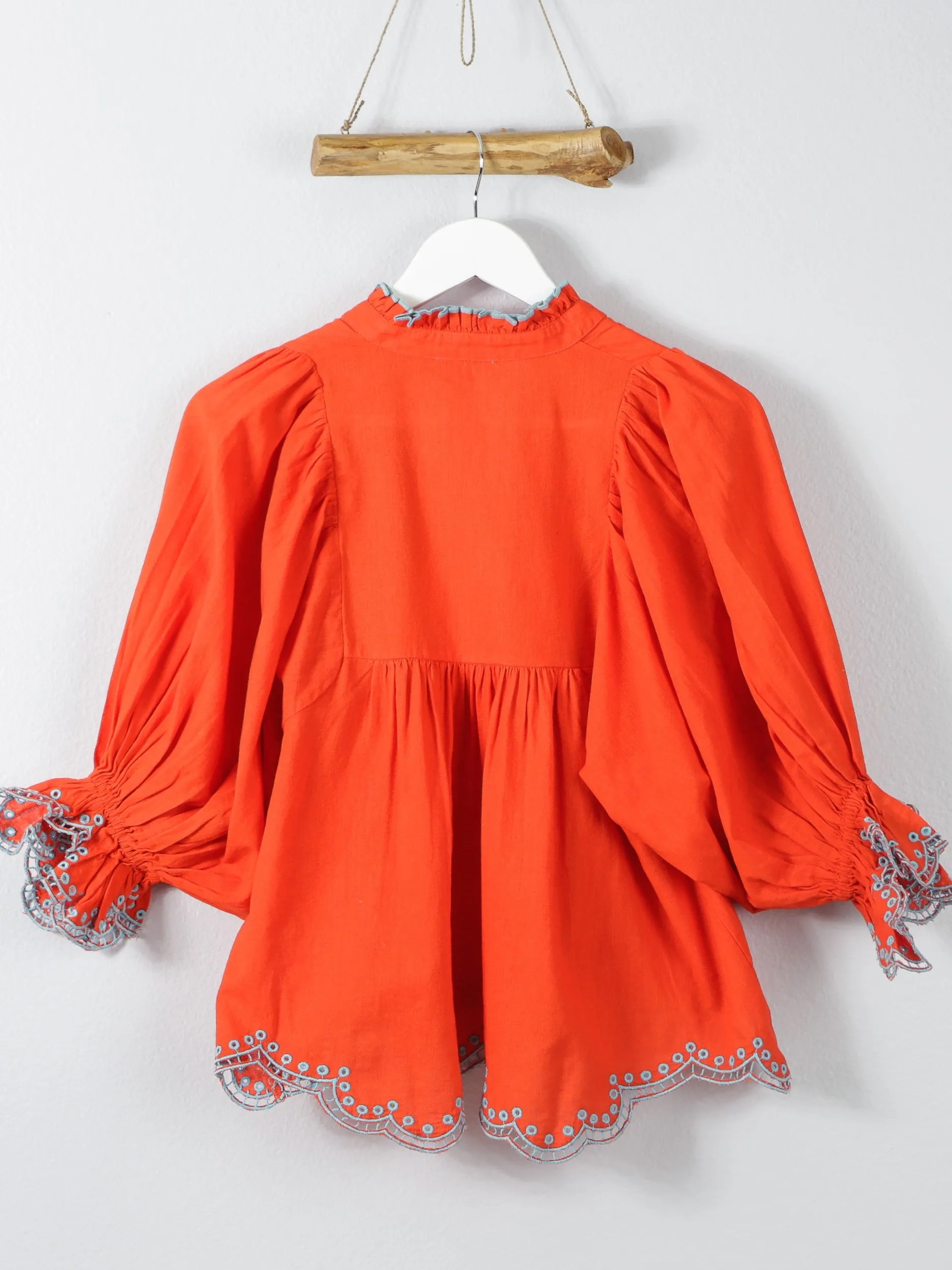 High Neck Top in Orange