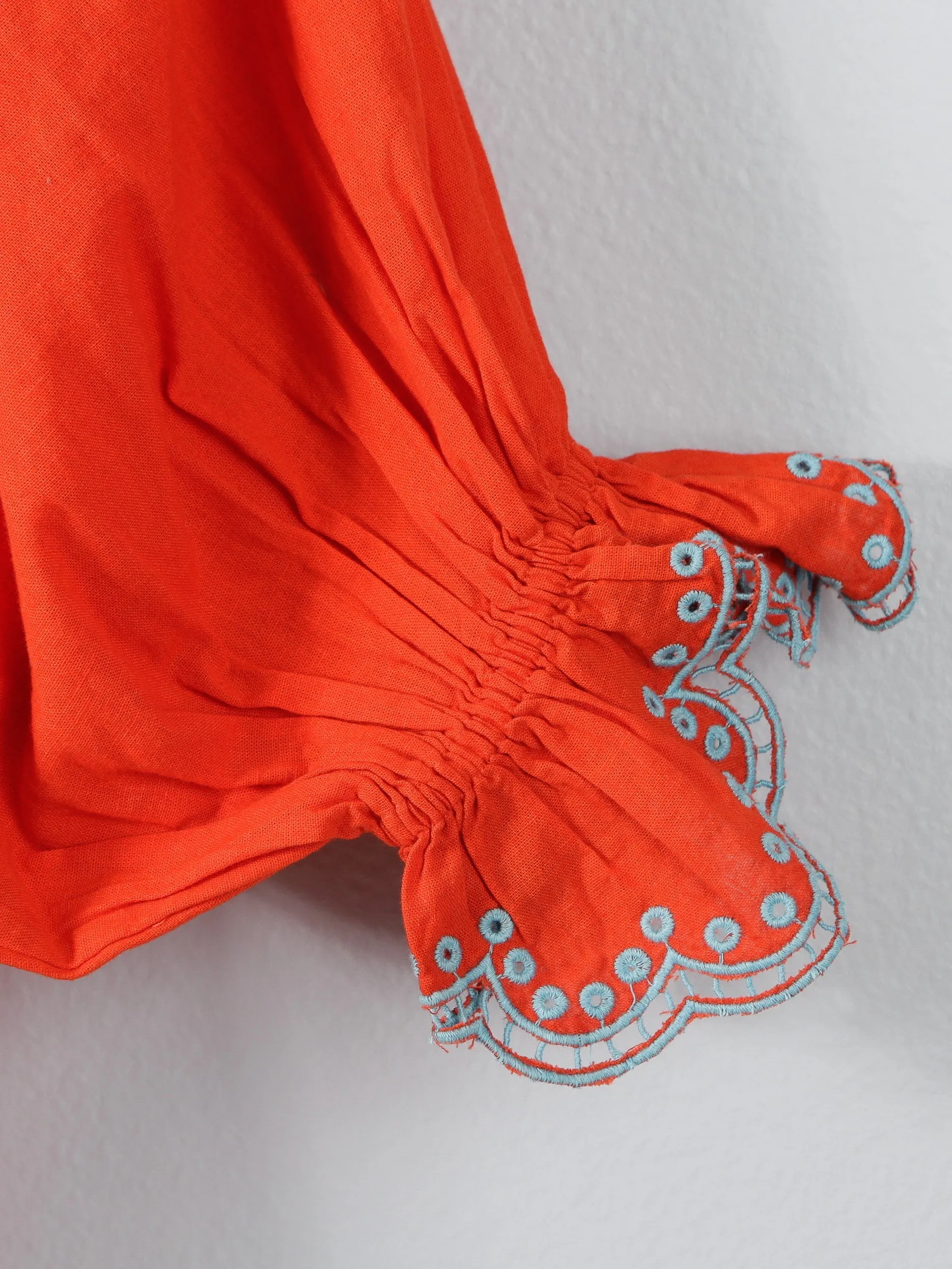 High Neck Top in Orange