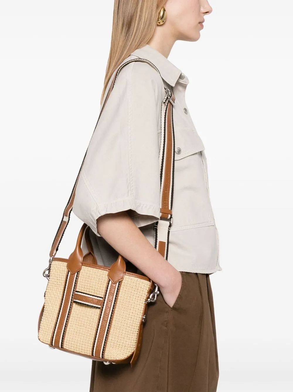 Hogan script small tote bag