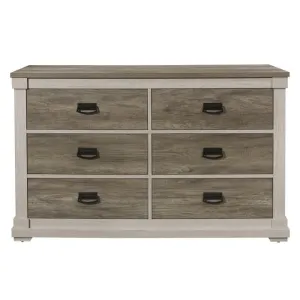 Homelegance Arcadia Dresser in White & Weathered Gray 1677-5