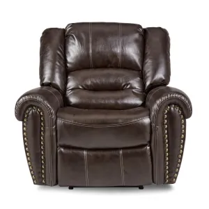 Homelegance Furniture Center Hill Glider Reclining Chair in Dark Brown 9668BRW-1