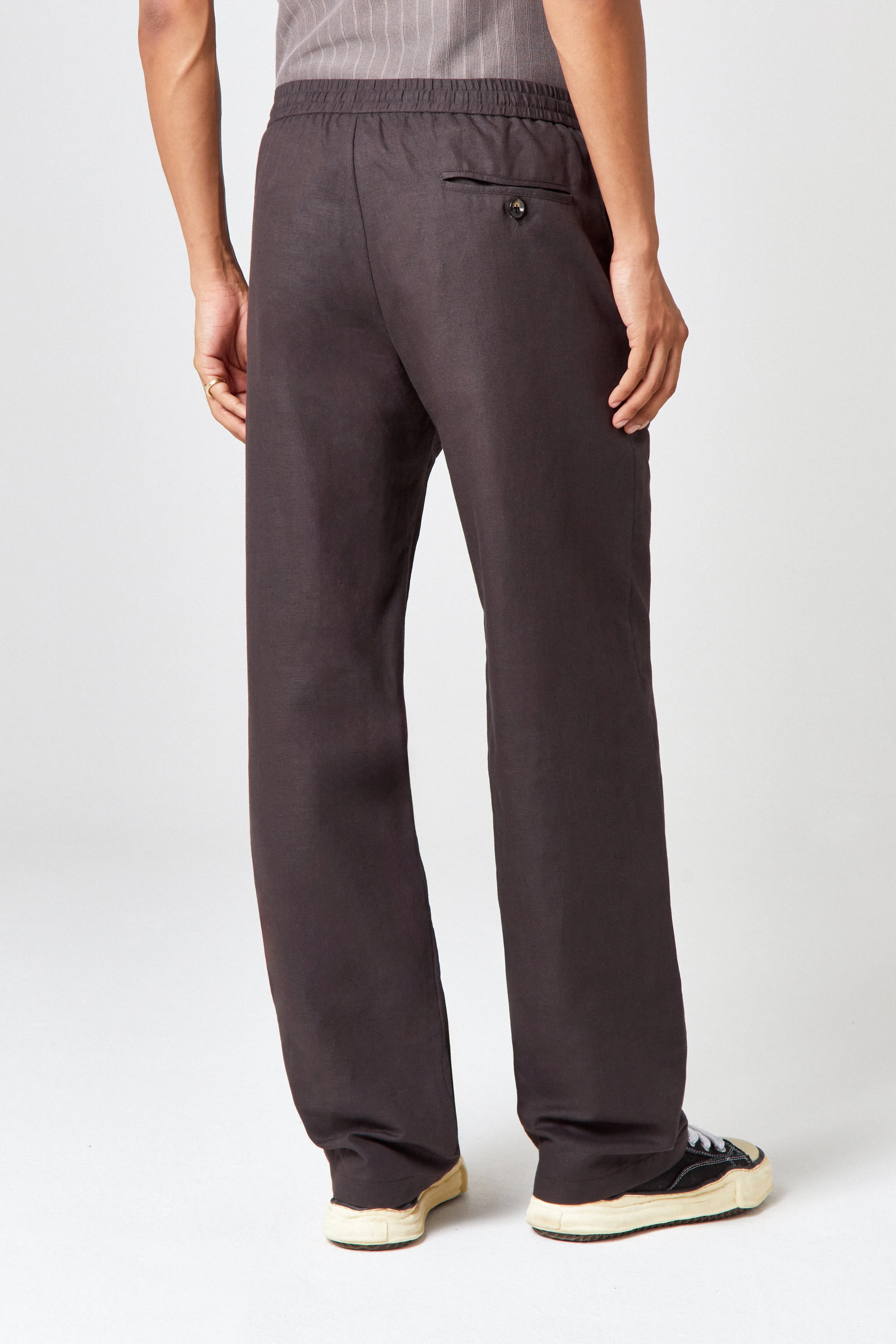 Homme Charcoal Linen Trouser