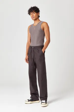 Homme Charcoal Linen Trouser