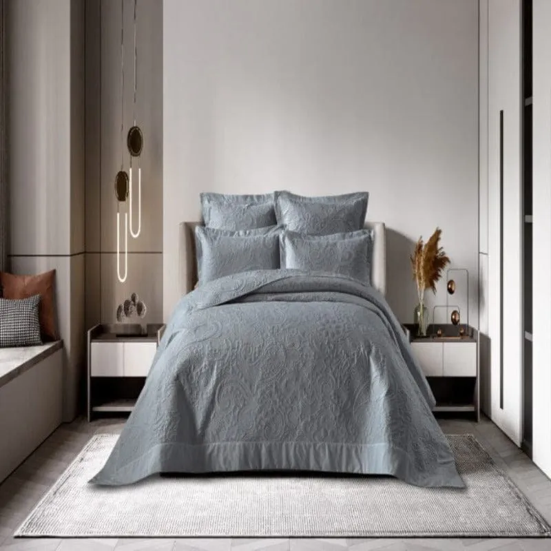 Hotel Collection Casablanca 5 Piece Quilt Set Grey Queen