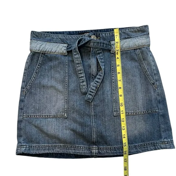 Hudson Belted Cinched Waist Fashion DenimMini Skirt Size 25