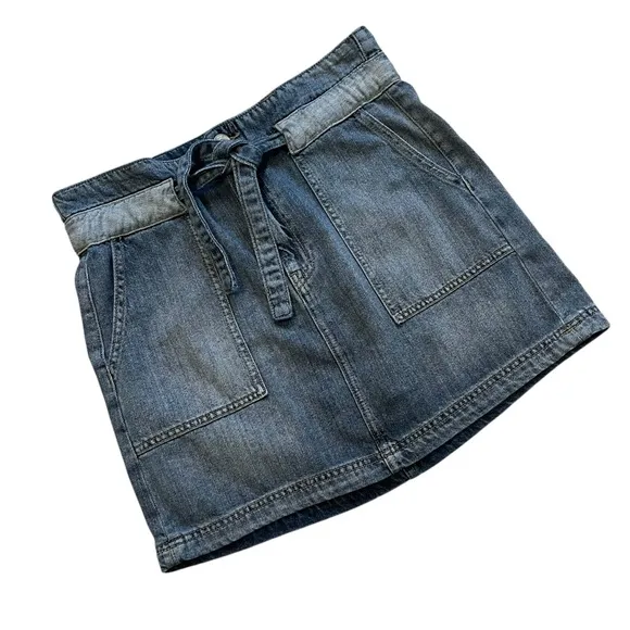 Hudson Belted Cinched Waist Fashion DenimMini Skirt Size 25