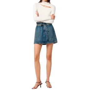 Hudson Belted Cinched Waist Fashion DenimMini Skirt Size 25