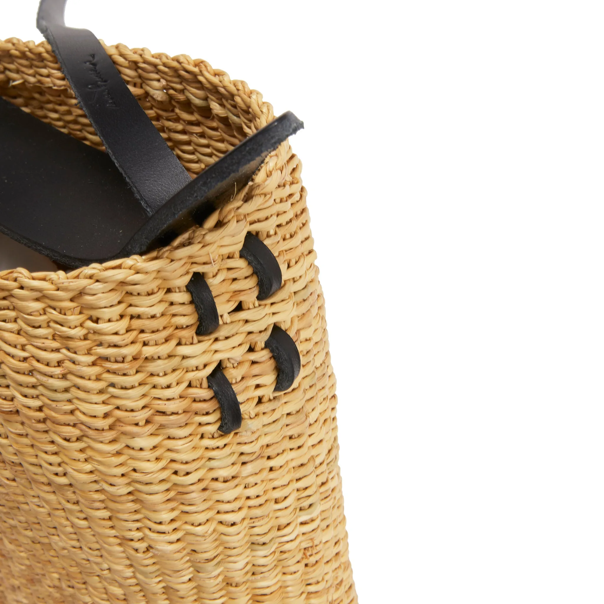 Ines Bressand No19 Grand Trapeze Two Handle Bag in Natural Black