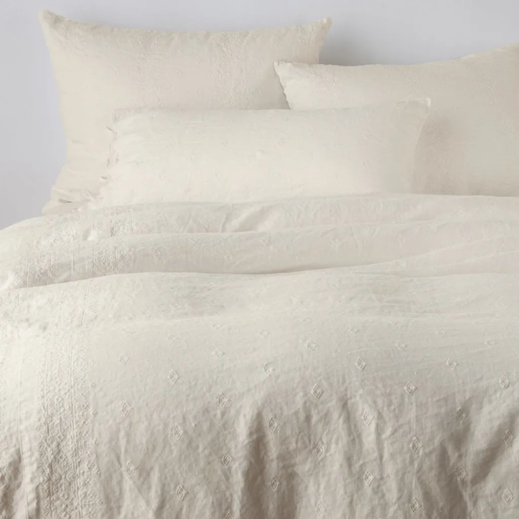 Ines Duvet Cover - Parchment - Queen