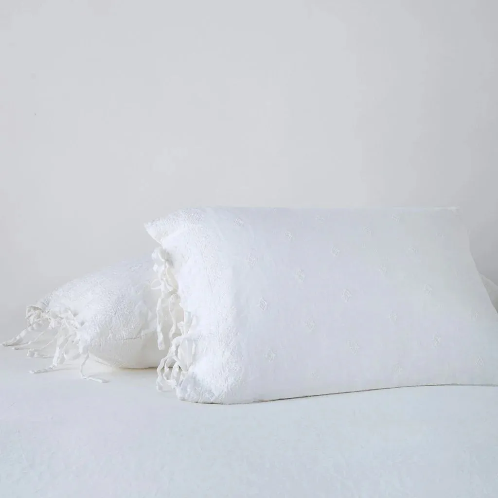Ines King Sham - White