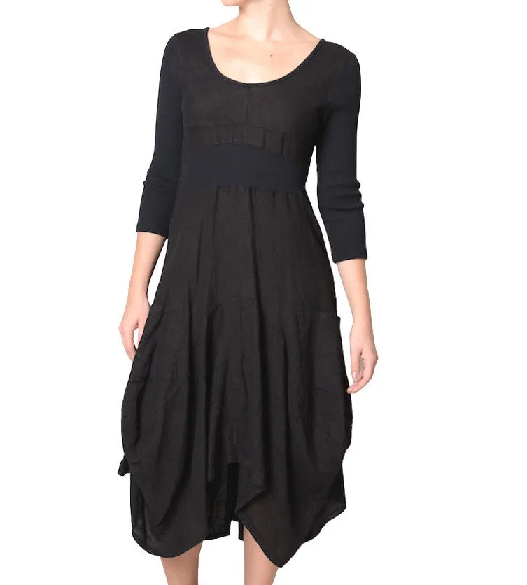 INIZIO ITALY Magic 3/4 Sleeves Linen Dress