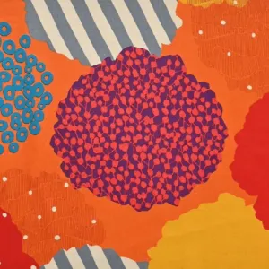 Japanese Linen : Glee Orange $18.99/yd