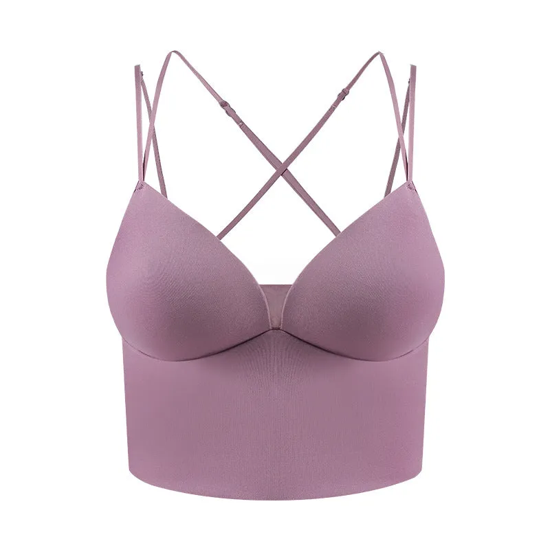 Japan's exported autumn clothing wild slings bra ultra-thin style underwear female silk silk text