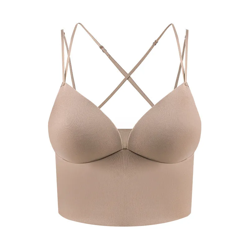 Japan's exported autumn clothing wild slings bra ultra-thin style underwear female silk silk text