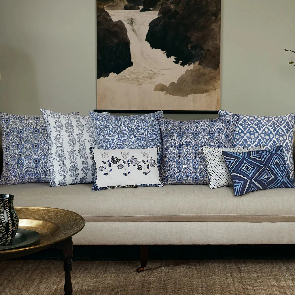 John Robshaw - Esha Indigo Decorative Pillow Sham