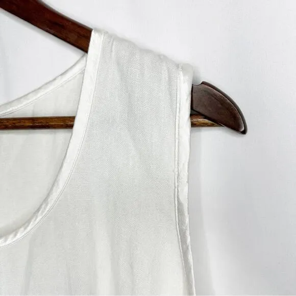 JOHNNY WAS Sleeveless Embroidered Linen Dress NWT in Large