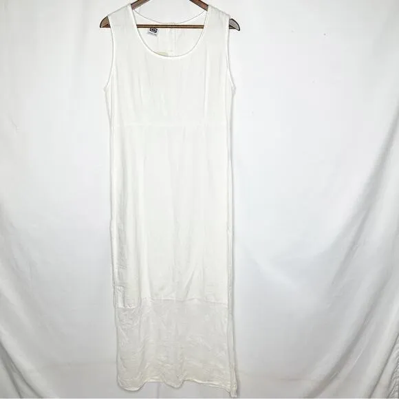 JOHNNY WAS Sleeveless Embroidered Linen Dress NWT in Large