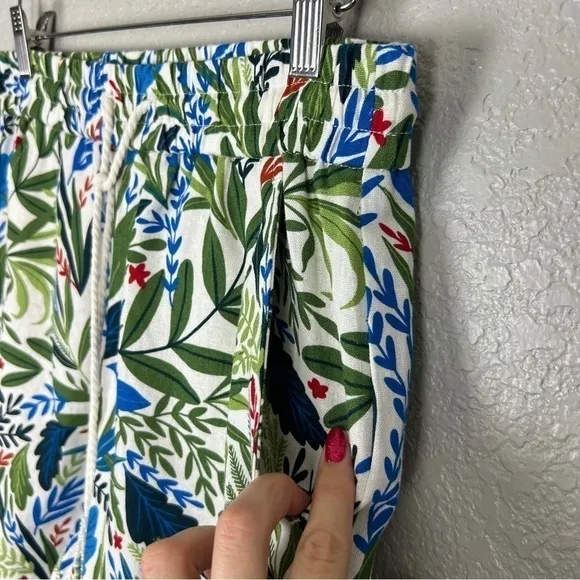 Joie NWOT Evelyn Linen Short, Tropical Beaded 6 - Travel, High Waist, Floral