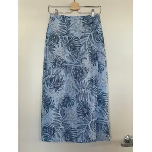 Jones New York 100% Linen Hawaiian Print Wrap Skirt Sarong Size 6P 4