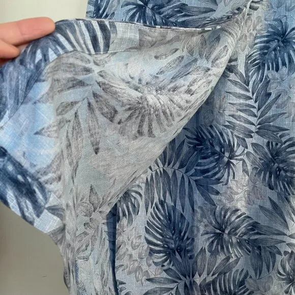 Jones New York 100% Linen Hawaiian Print Wrap Skirt Sarong Size 6P 4