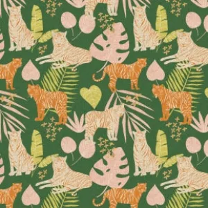 Jungle Cruisin' - Stripe Squad - Rainforest Unbleached Canvas Fabric --  Cotton   Steel Fabrics