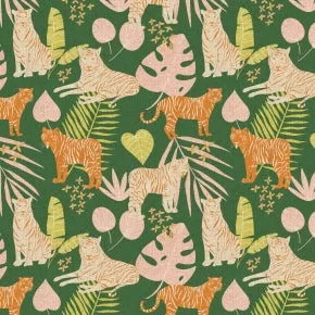 Jungle Cruisin' - Stripe Squad - Rainforest Unbleached Canvas Fabric --  Cotton   Steel Fabrics
