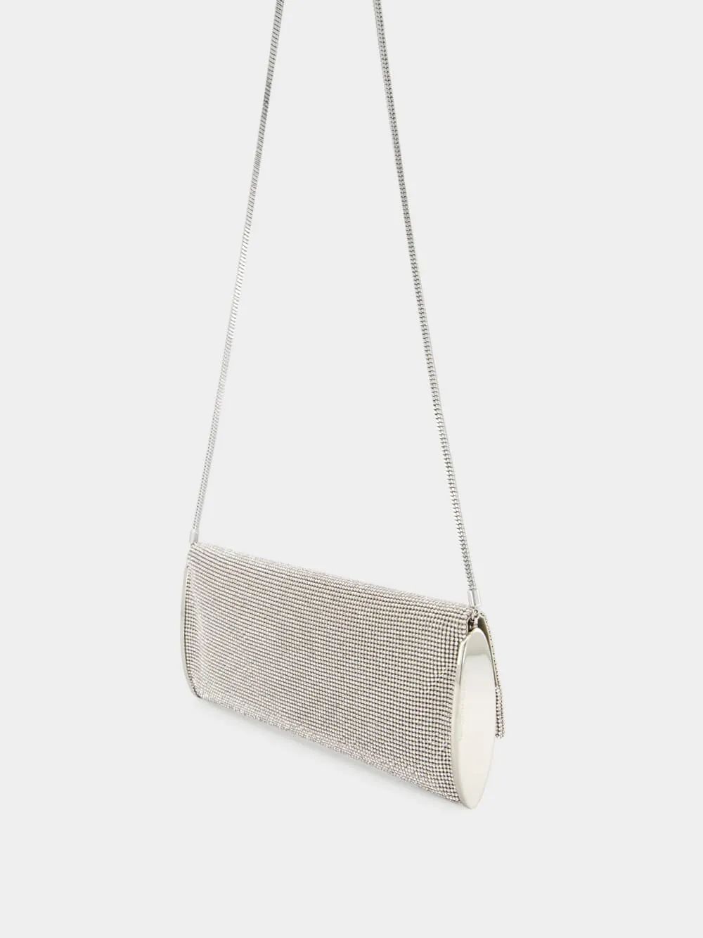 Kate Silver Crystal Mesh Bag