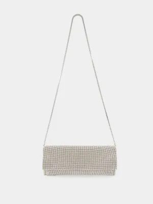 Kate Silver Crystal Mesh Bag