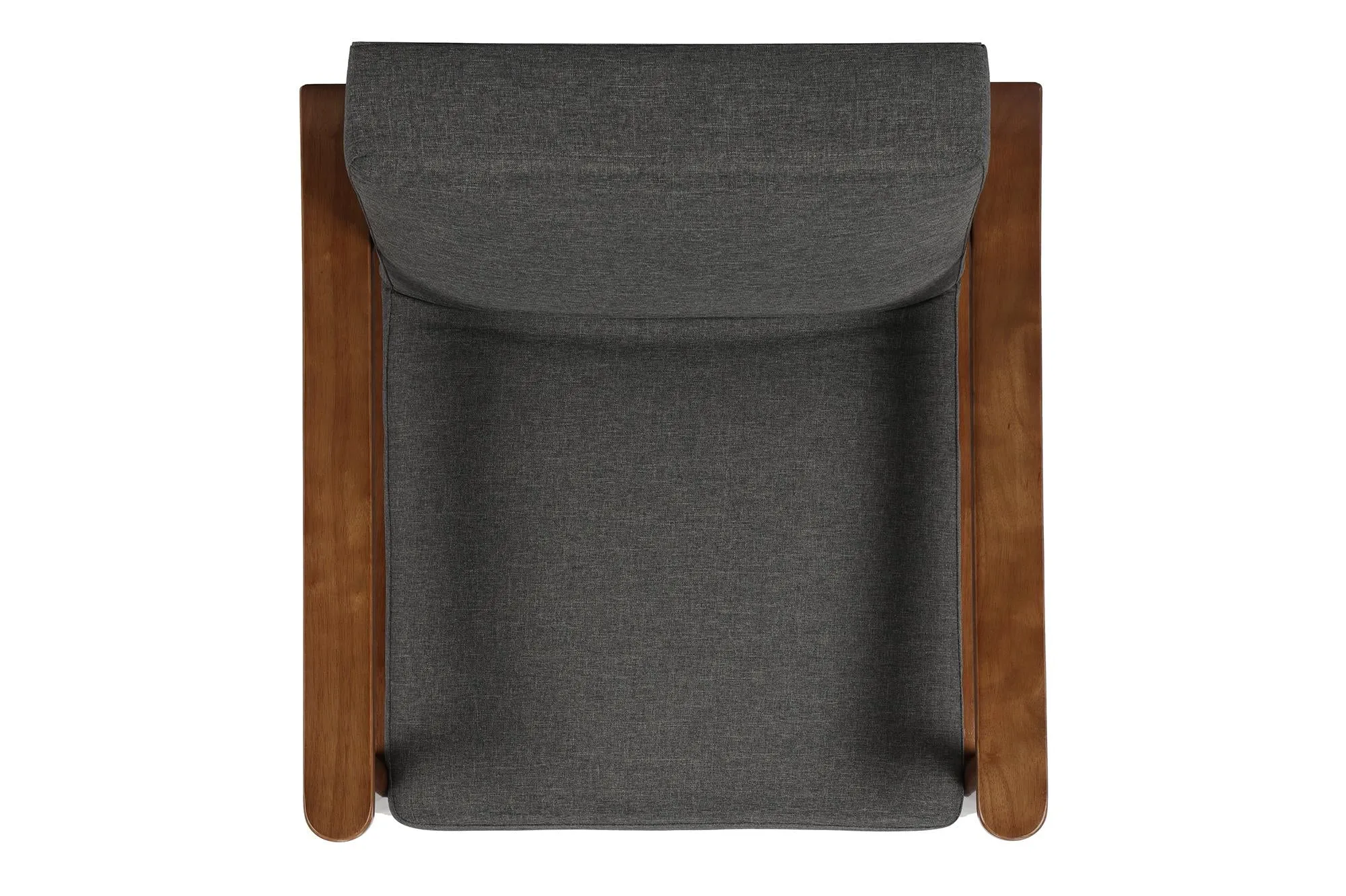 Kelli Flynn Mid-Century Chair Wood with Linen Upholstery