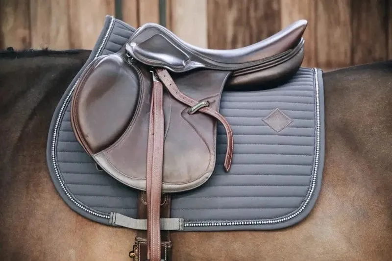 Kentucky Show Jumping Saddlepad with Pearls Grey