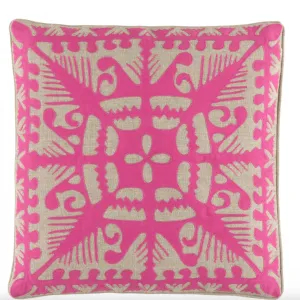 Knight Wood Linen Decorative Pillow Cover - Peony