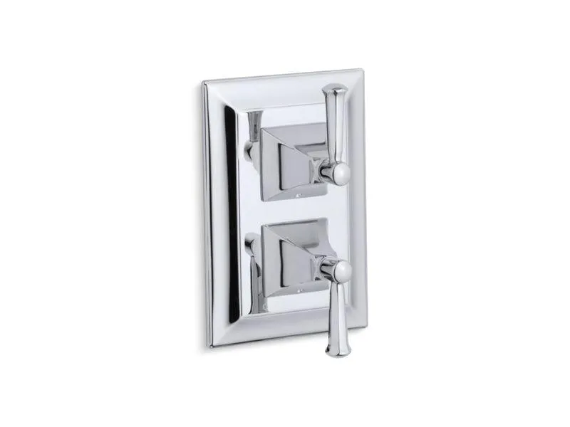 KOHLER K-T10422-4S Memoirs Stately Valve trim with lever handles for stacked valve, requires valve