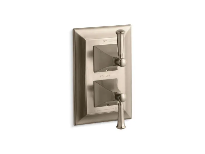 KOHLER K-T10422-4S Memoirs Stately Valve trim with lever handles for stacked valve, requires valve