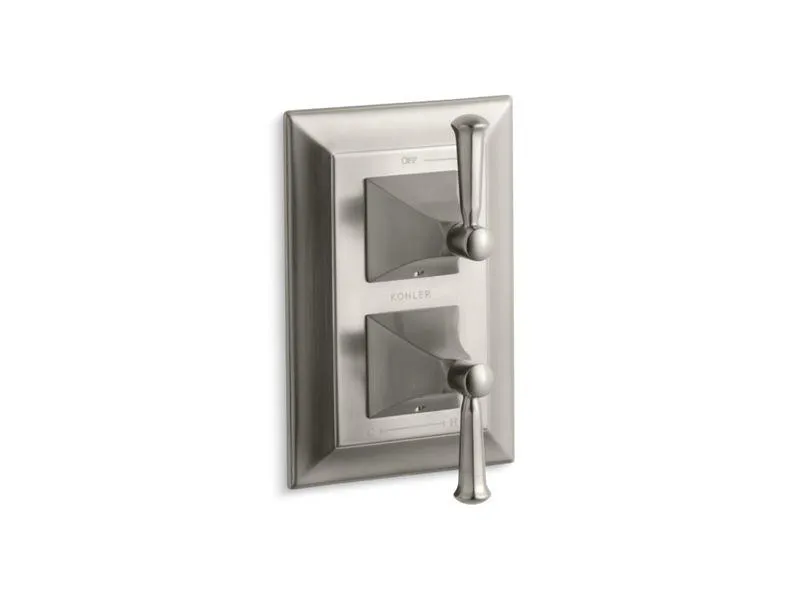 KOHLER K-T10422-4S Memoirs Stately Valve trim with lever handles for stacked valve, requires valve