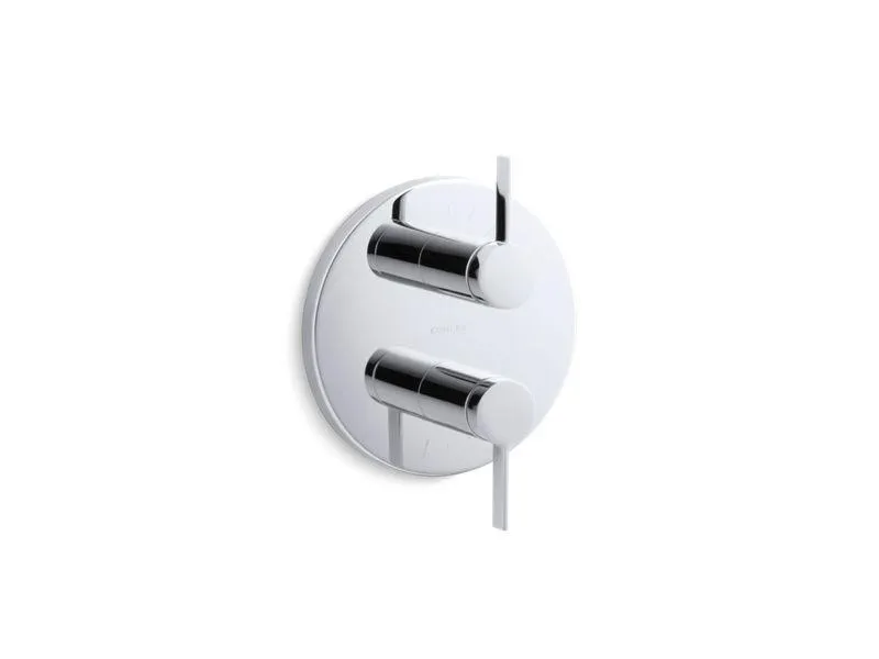 KOHLER K-T10941-4 Stillness Valve trim with lever handles for stacked valve, requires valve