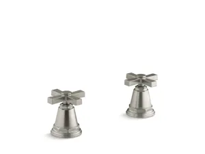 KOHLER K-T13141-3A Pinstripe Pure Deck-mount bath faucet handle trim with Cross design