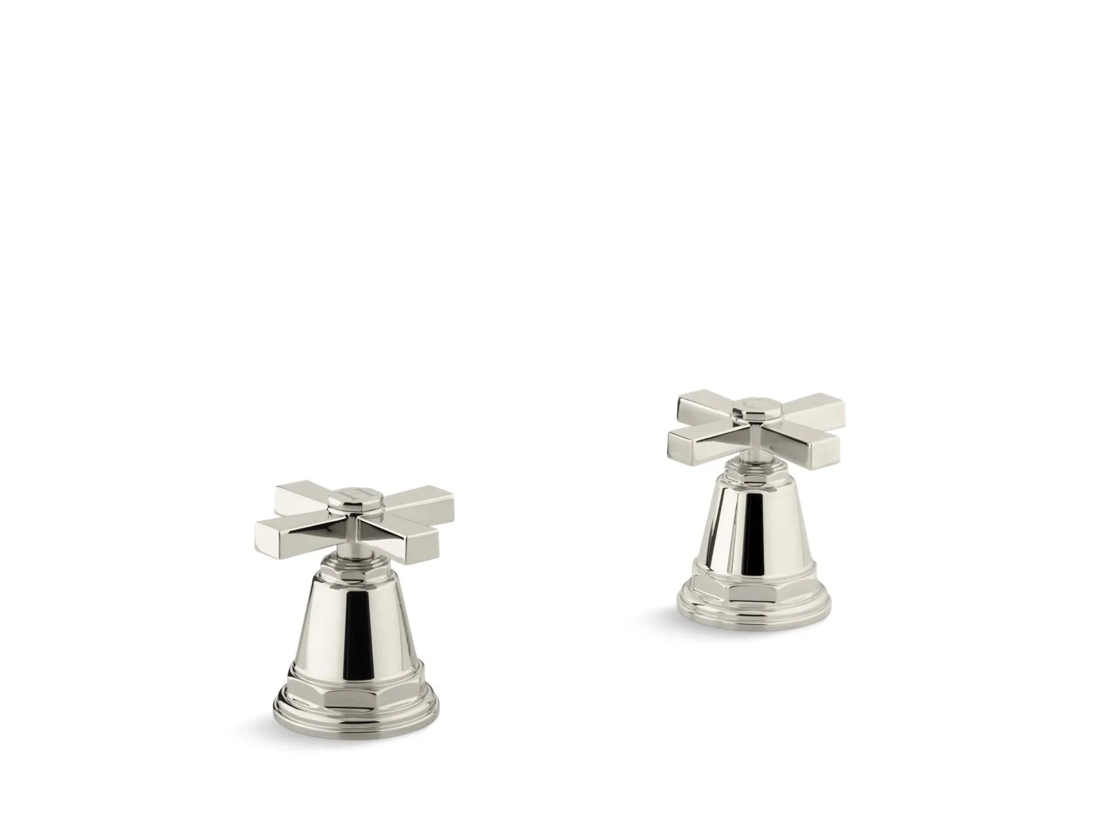 KOHLER K-T13141-3A Pinstripe Pure Deck-mount bath faucet handle trim with Cross design