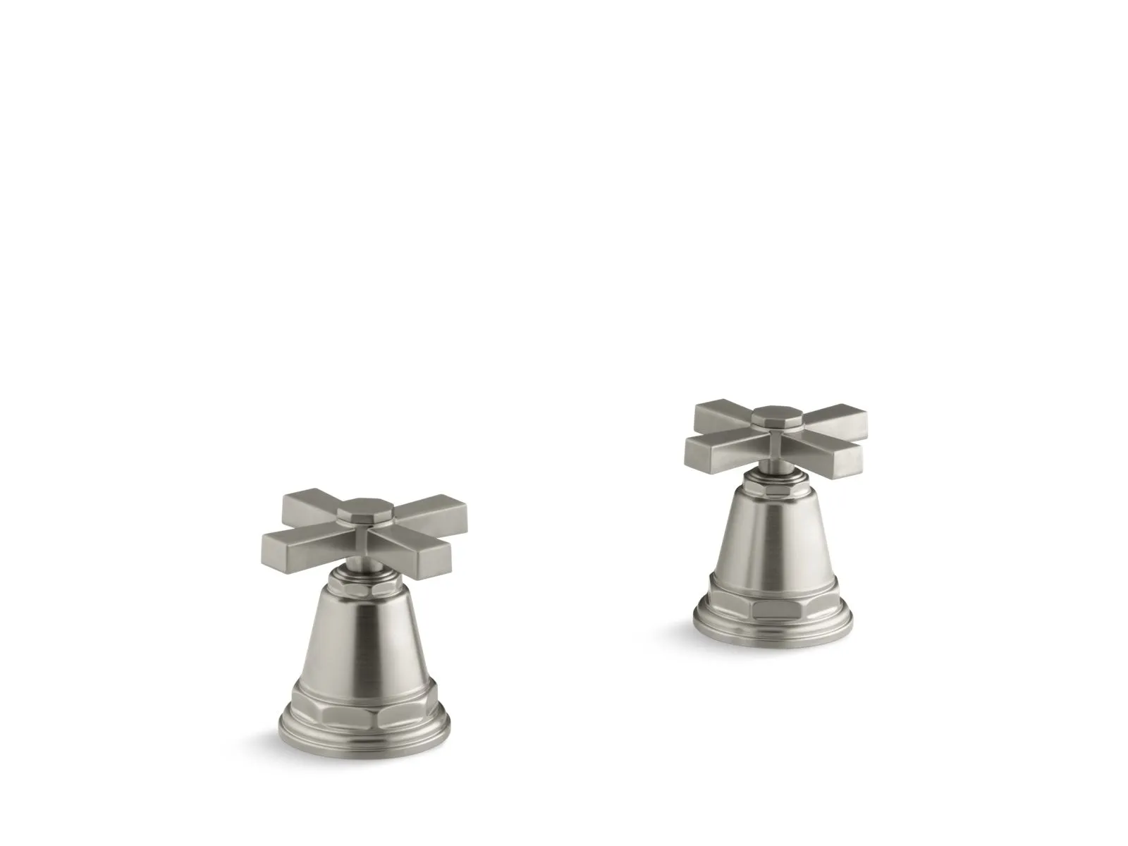 KOHLER K-T13141-3A Pinstripe Pure Deck-mount bath faucet handle trim with Cross design